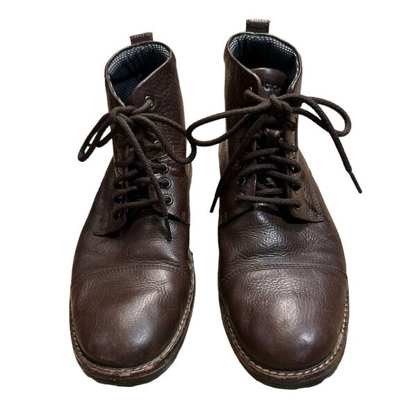 Rockport Mens Shoes Size 8 Brown Leather Lace Up Booties Adiprene by Adidas Sole - Picture 1 of 8